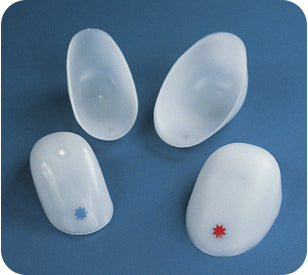 PLASTIC HEEL CUP LG RED 6/BX